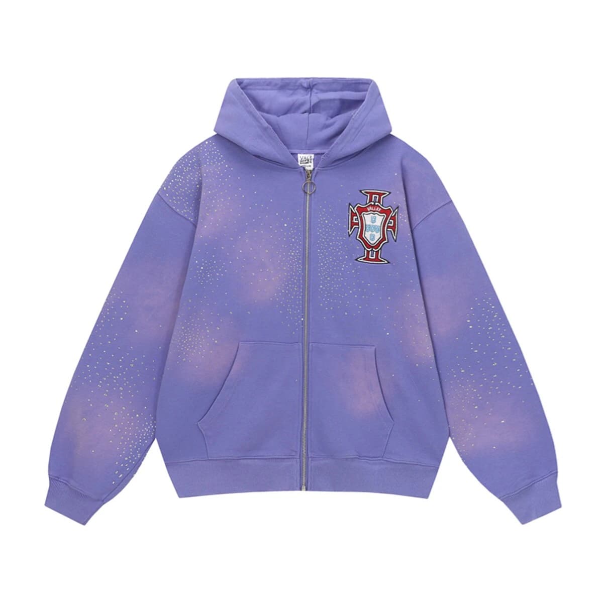 Valley Crest Crystal Zip Hoodie - Purple