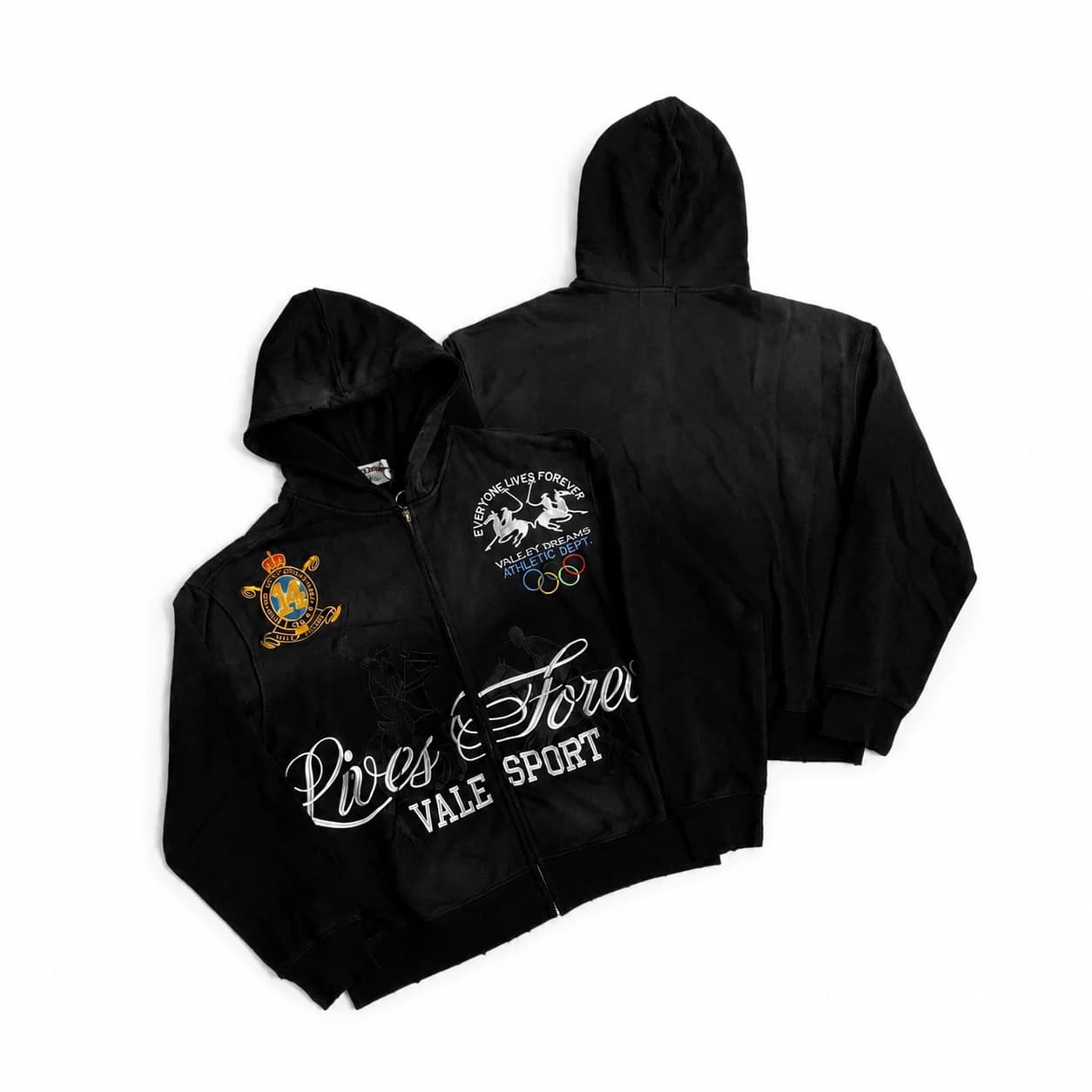 Born To Forever Sport Zip Hoodie - Black