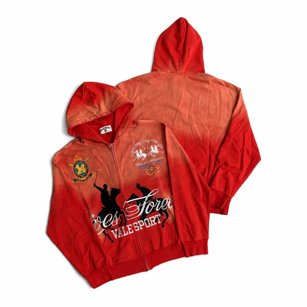Born To Forever Sport Zip Hoodie - Red