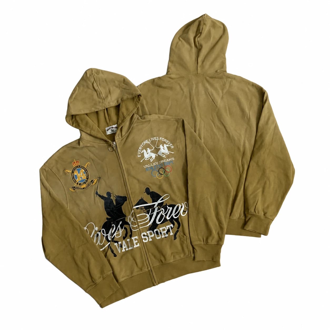 Born To Forever Sport Zip Hoodie - Sand