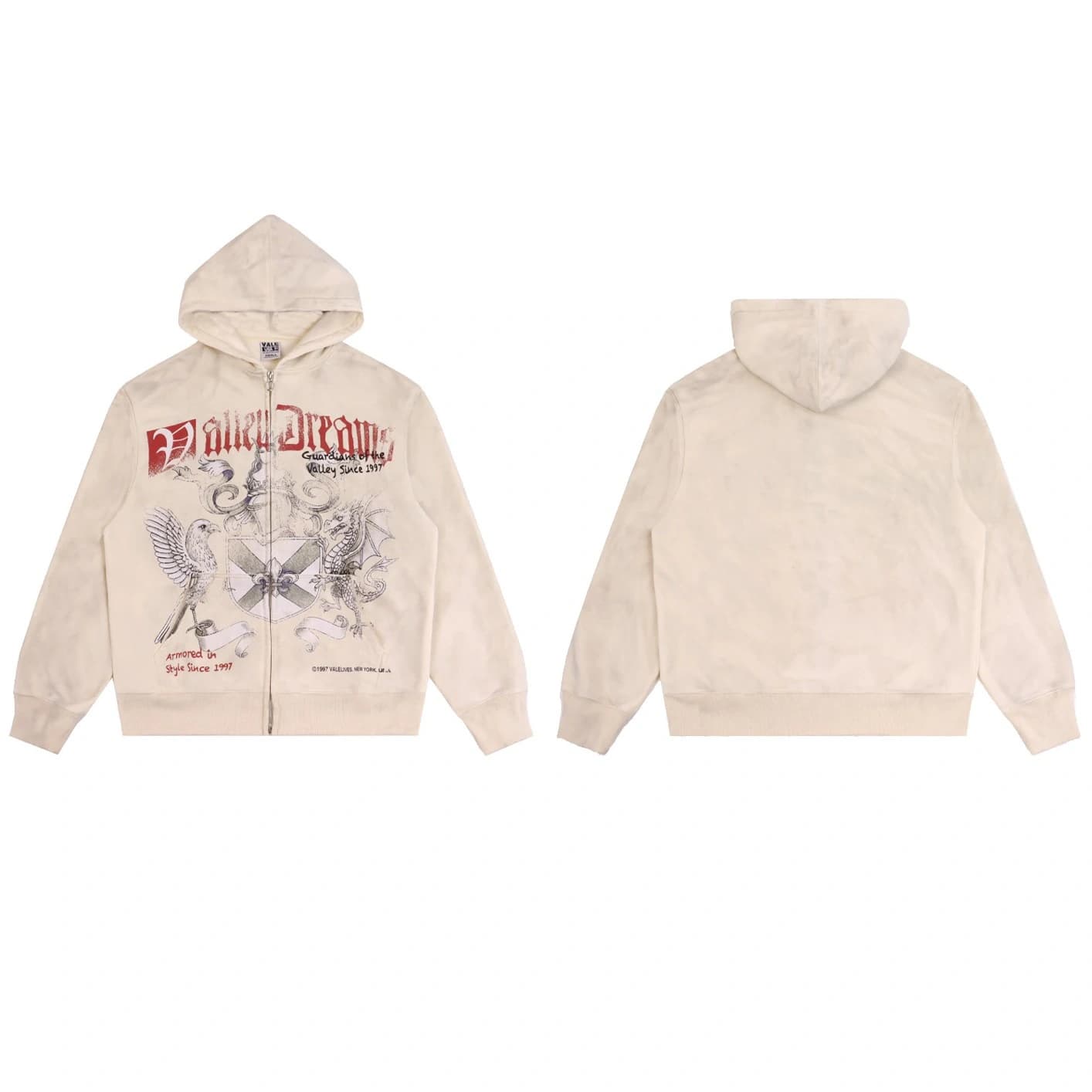 Valley Vintage Graphic Hoodie - Cream