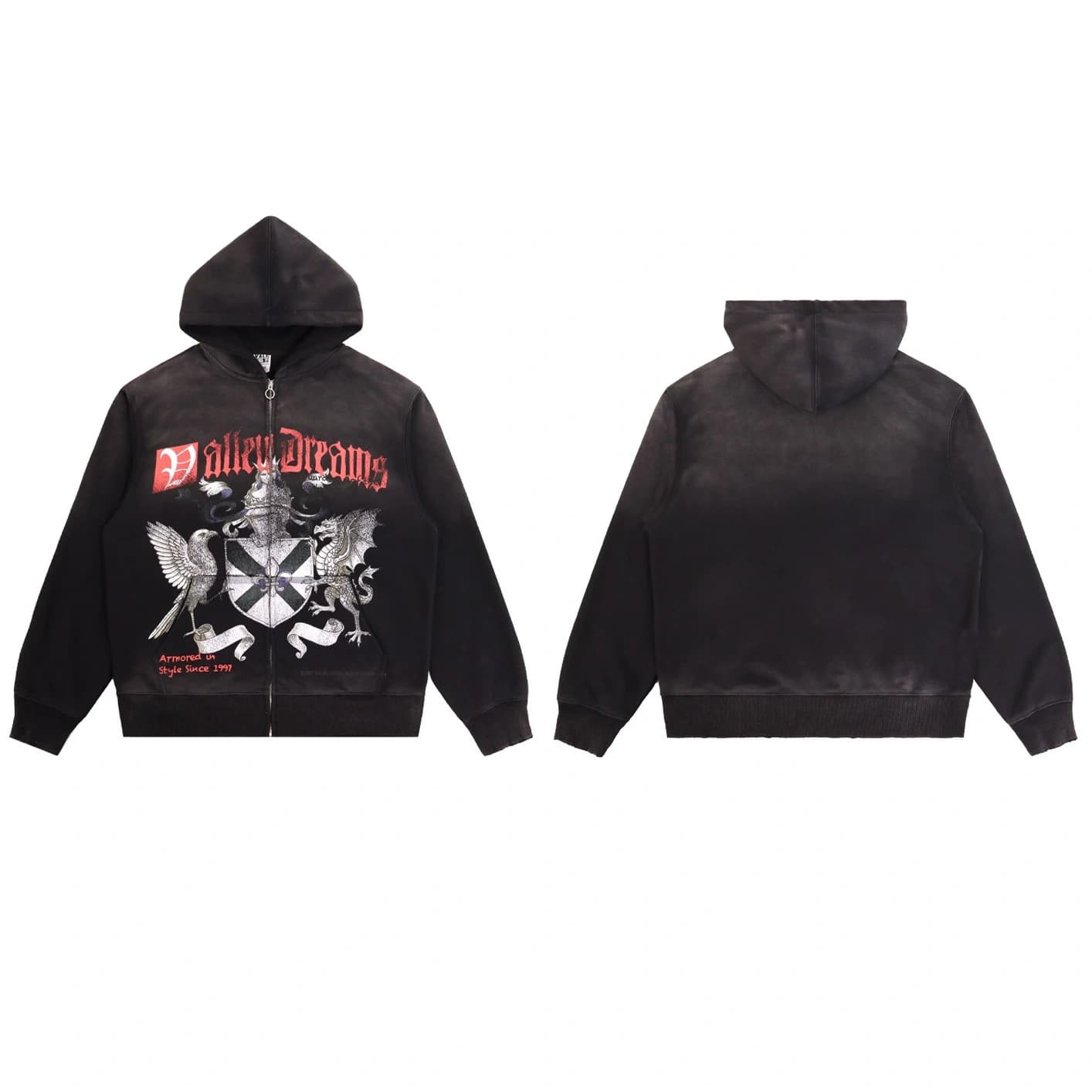 Valley Shadow Graphic Hoodie - Black
