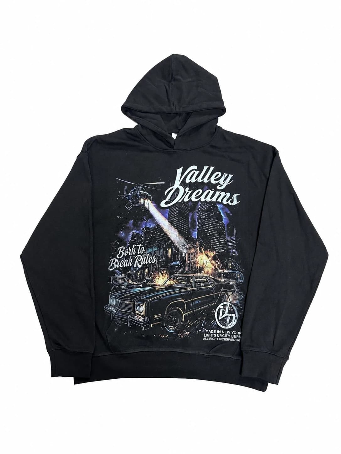 Valley Dreams Script Artwork Hoodie - Black