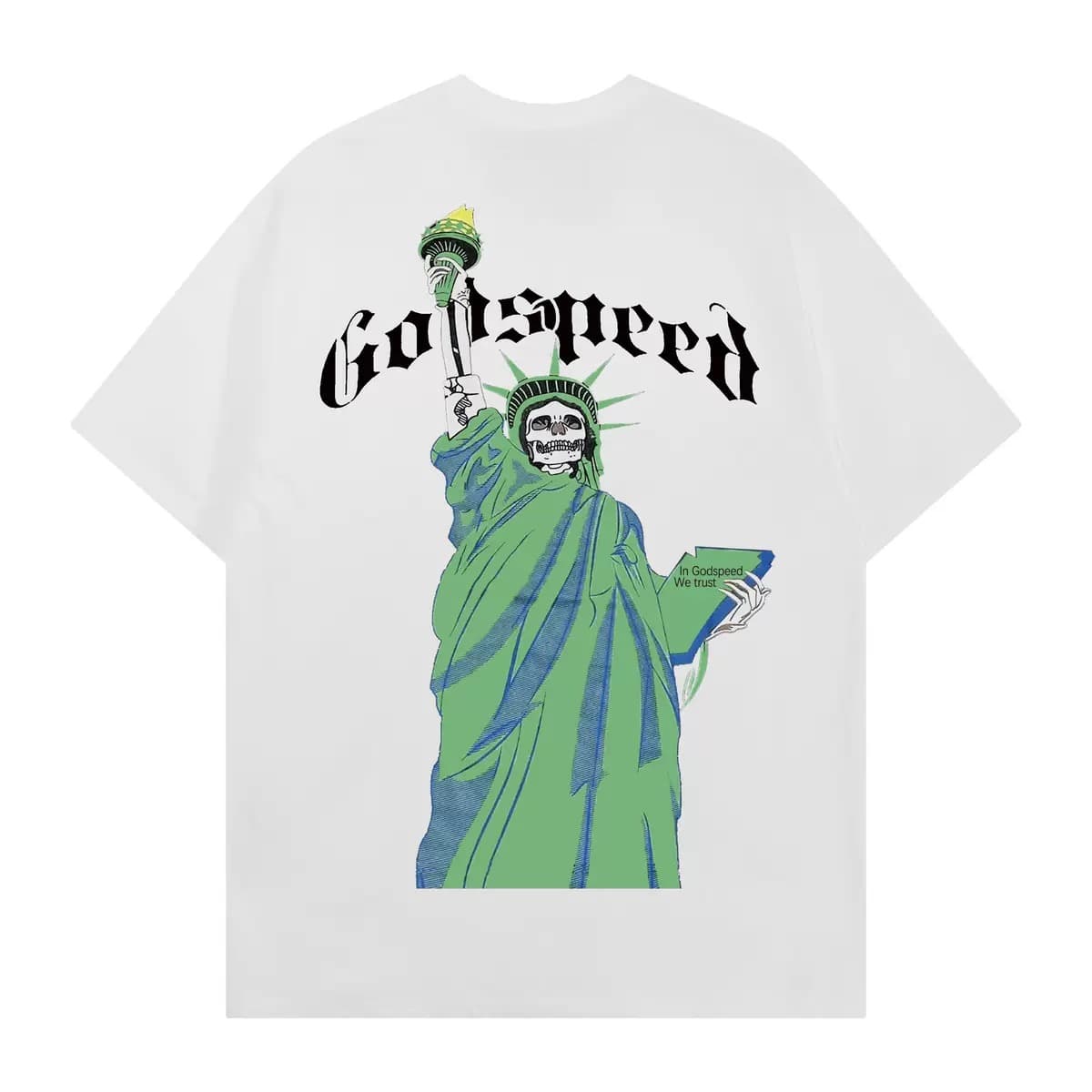 T-shirt Oversize GodSpeed - Liberty Torch - Weiß