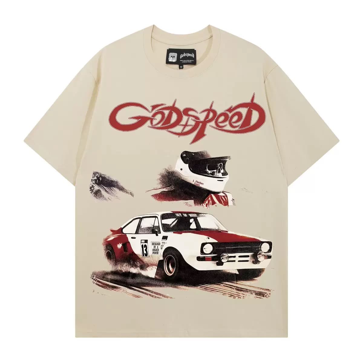 T-shirt Oversize GodSpeed - Desert Rally - Crema