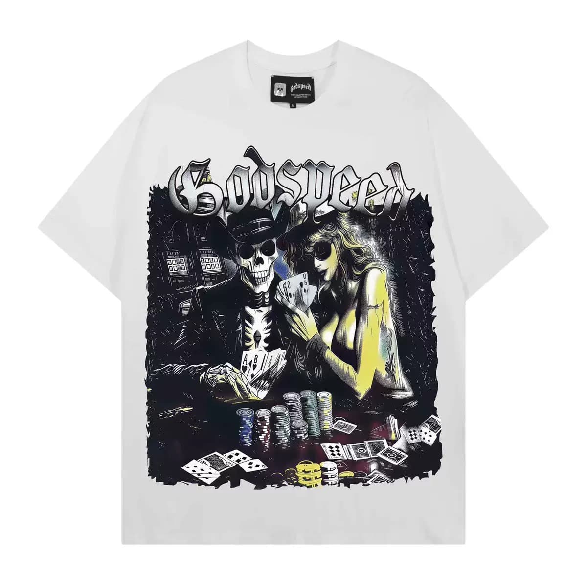 T-shirt Oversize GodSpeed - Deadly Games - Weiß