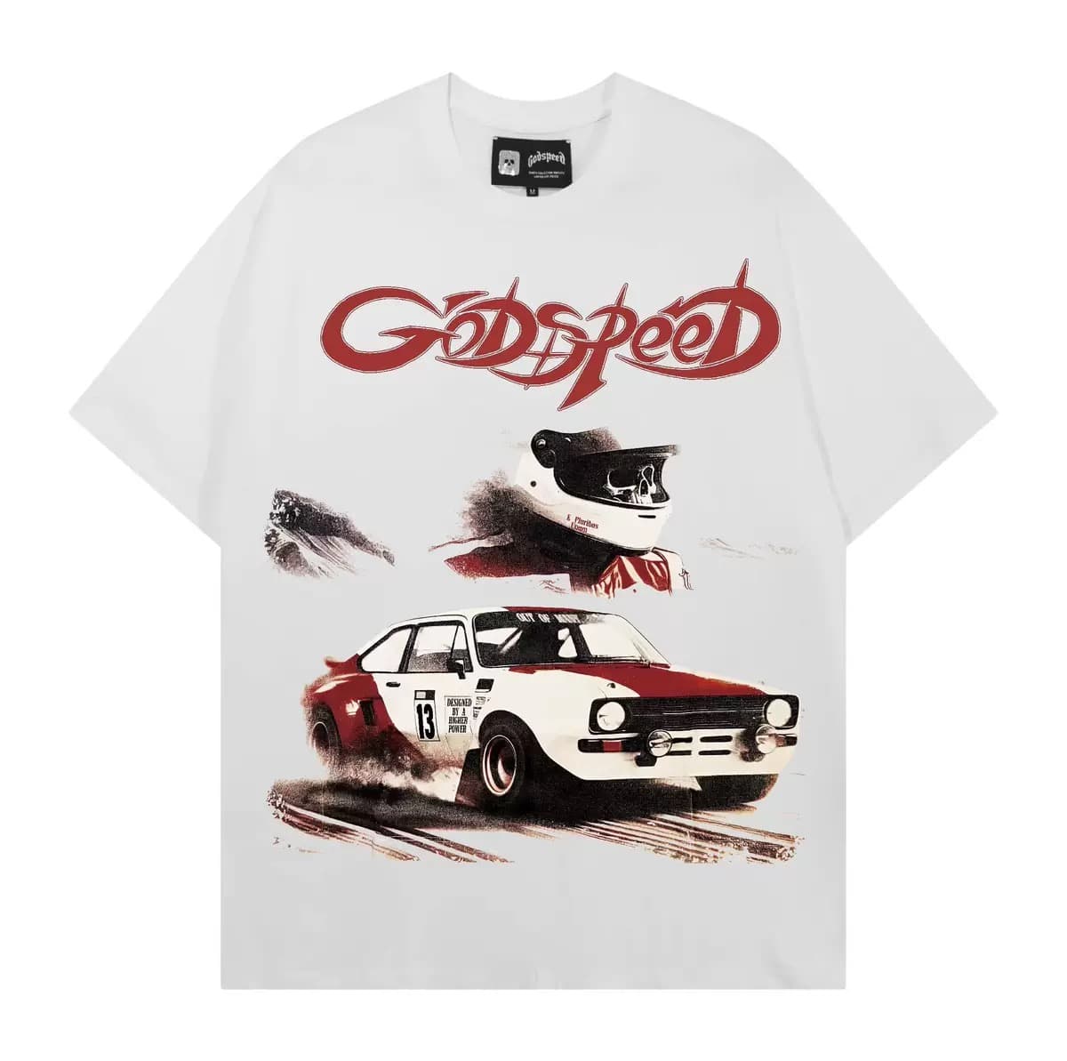 T-shirt Oversize GodSpeed - Desert Rally - Weiß