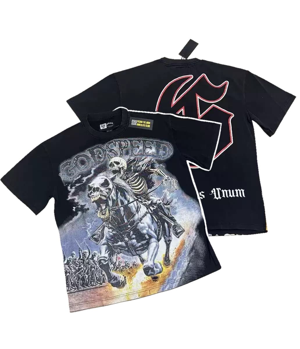 T-shirt Oversize GodSpeed - Memento Rider - Schwarz