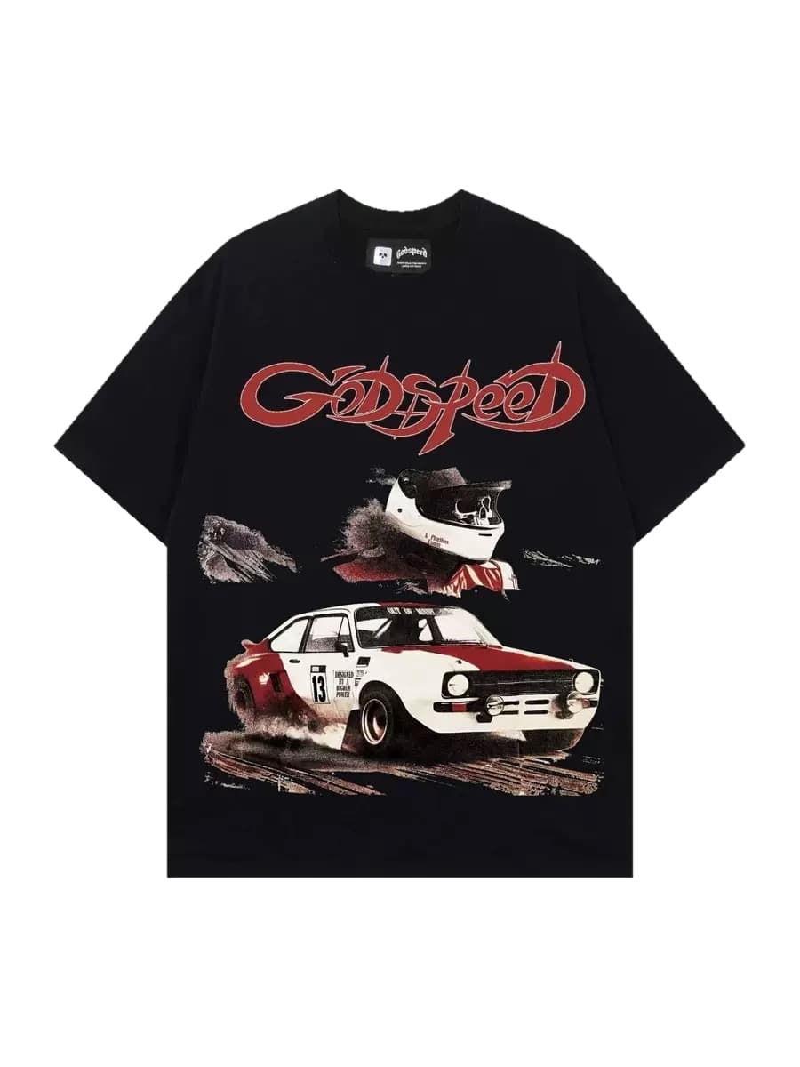 T-shirt Oversize GodSpeed - Desert Rally Night - Schwarz