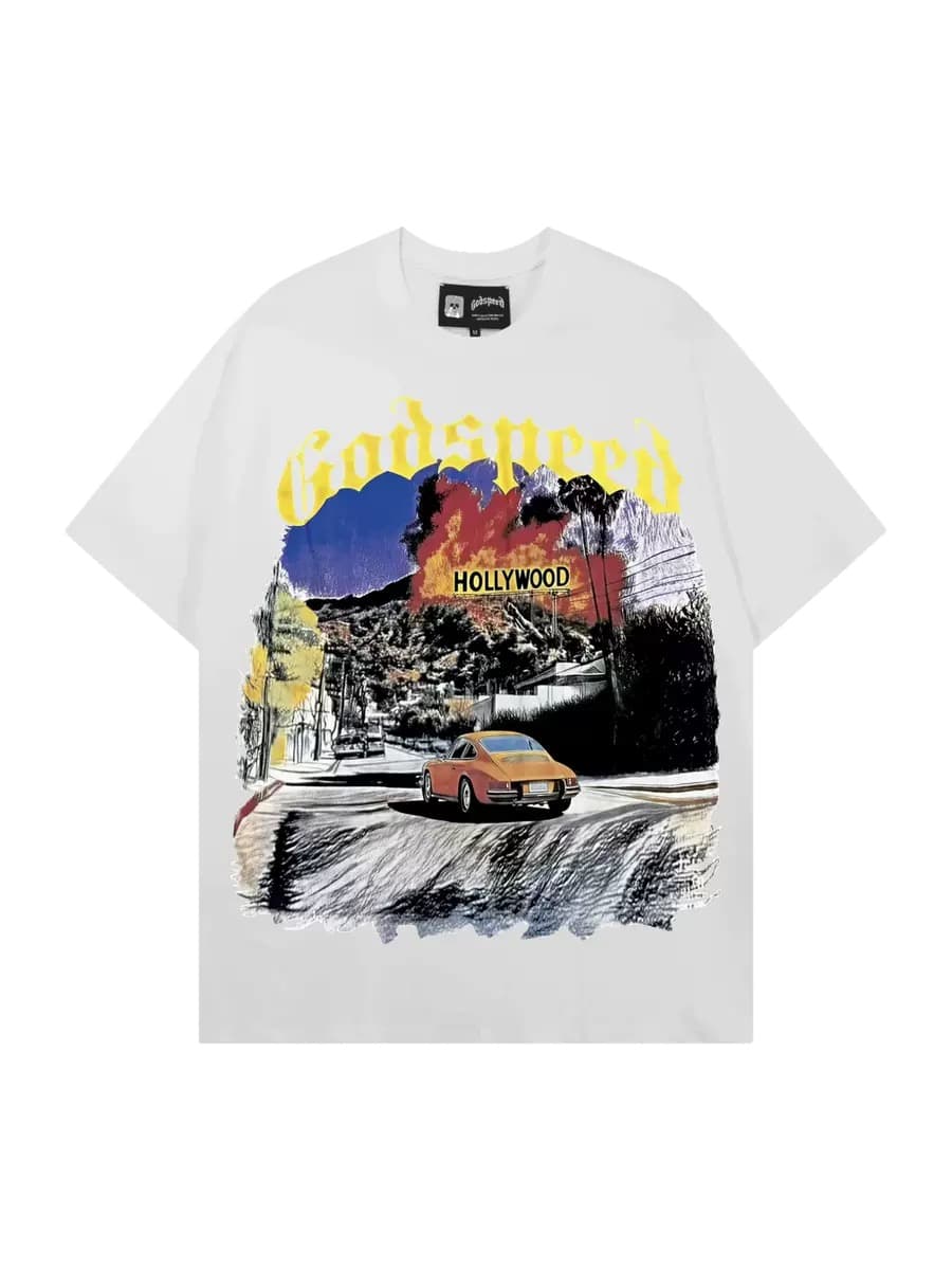 T-shirt Oversize GodSpeed - Hollywood Drive - Weiß