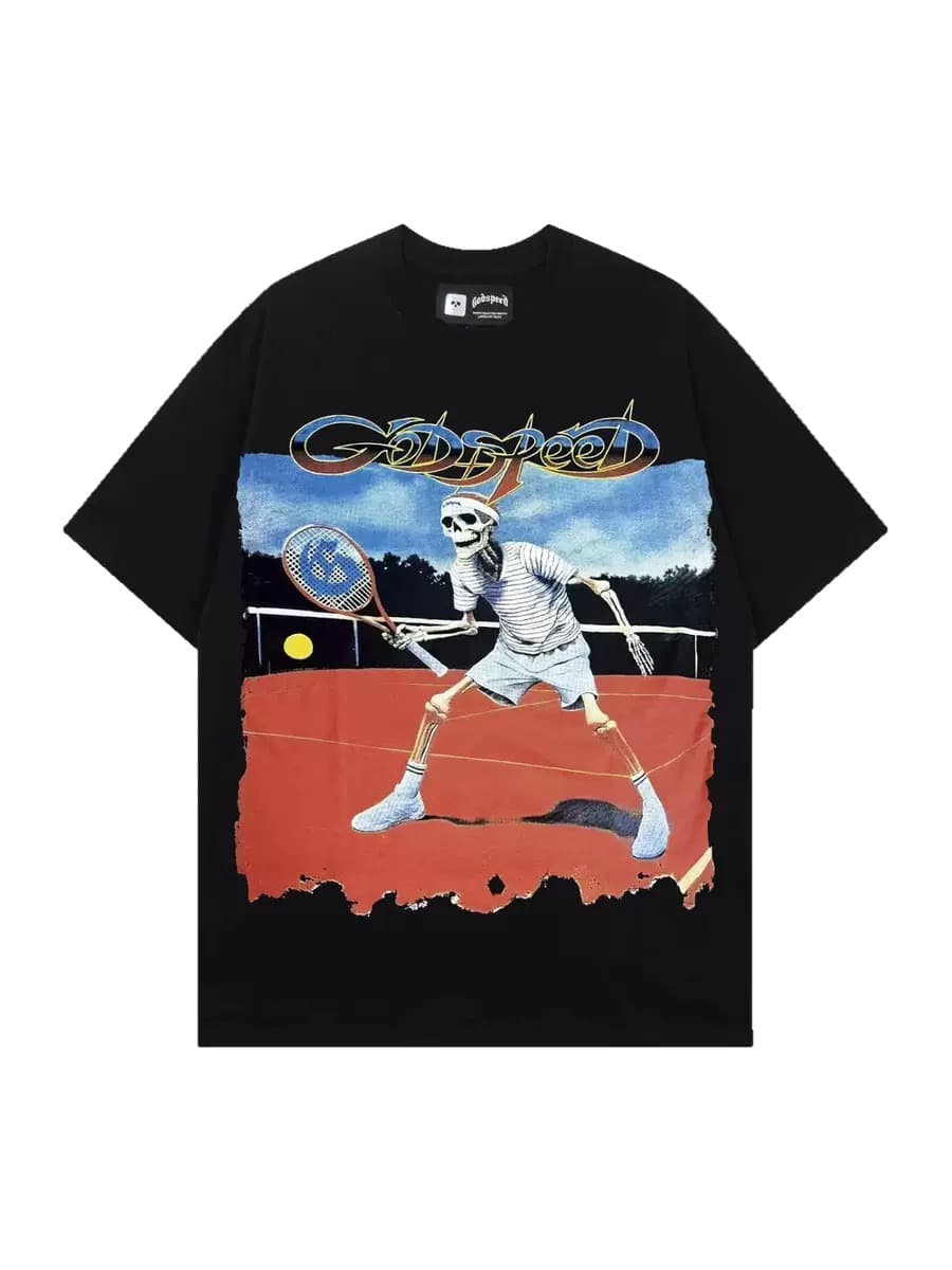 T-shirt Oversize GodSpeed - Tennis Liberty - Schwarz