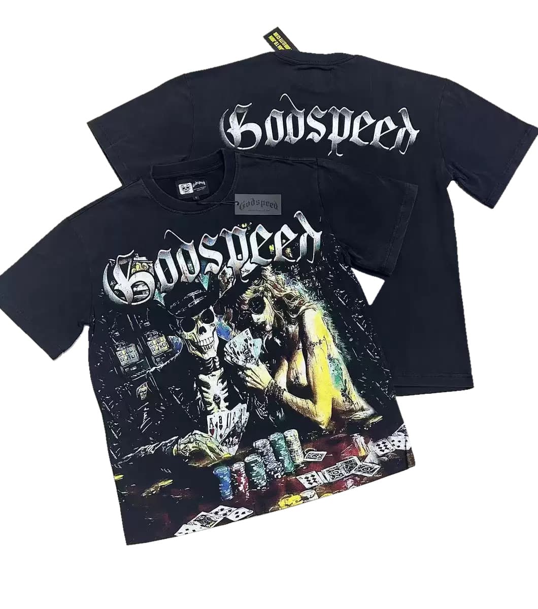 T-shirt Oversize GodSpeed - Deadly Games - Washed Black