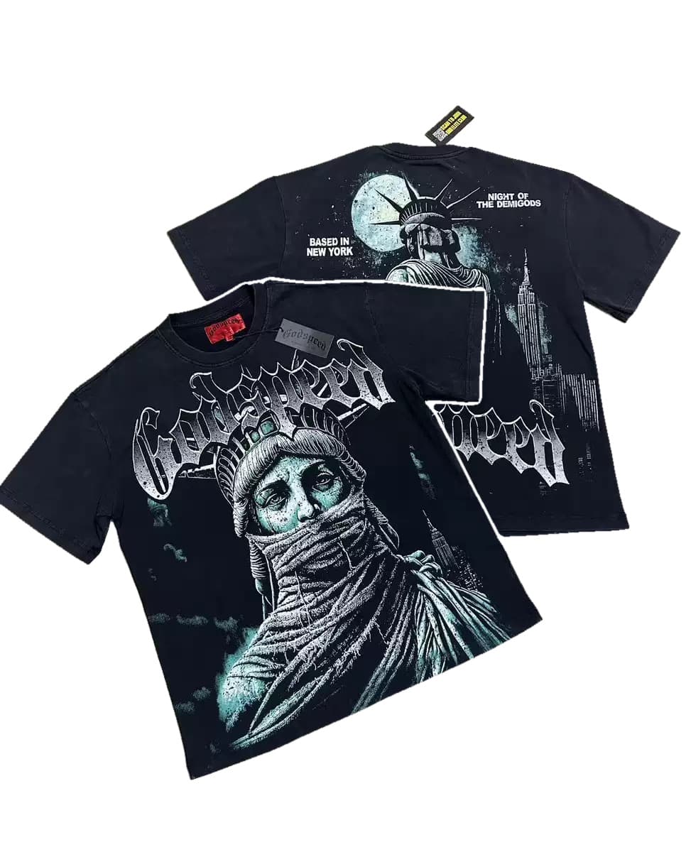 T-shirt Oversize GodSpeed - Statue Bandit - Schwarz