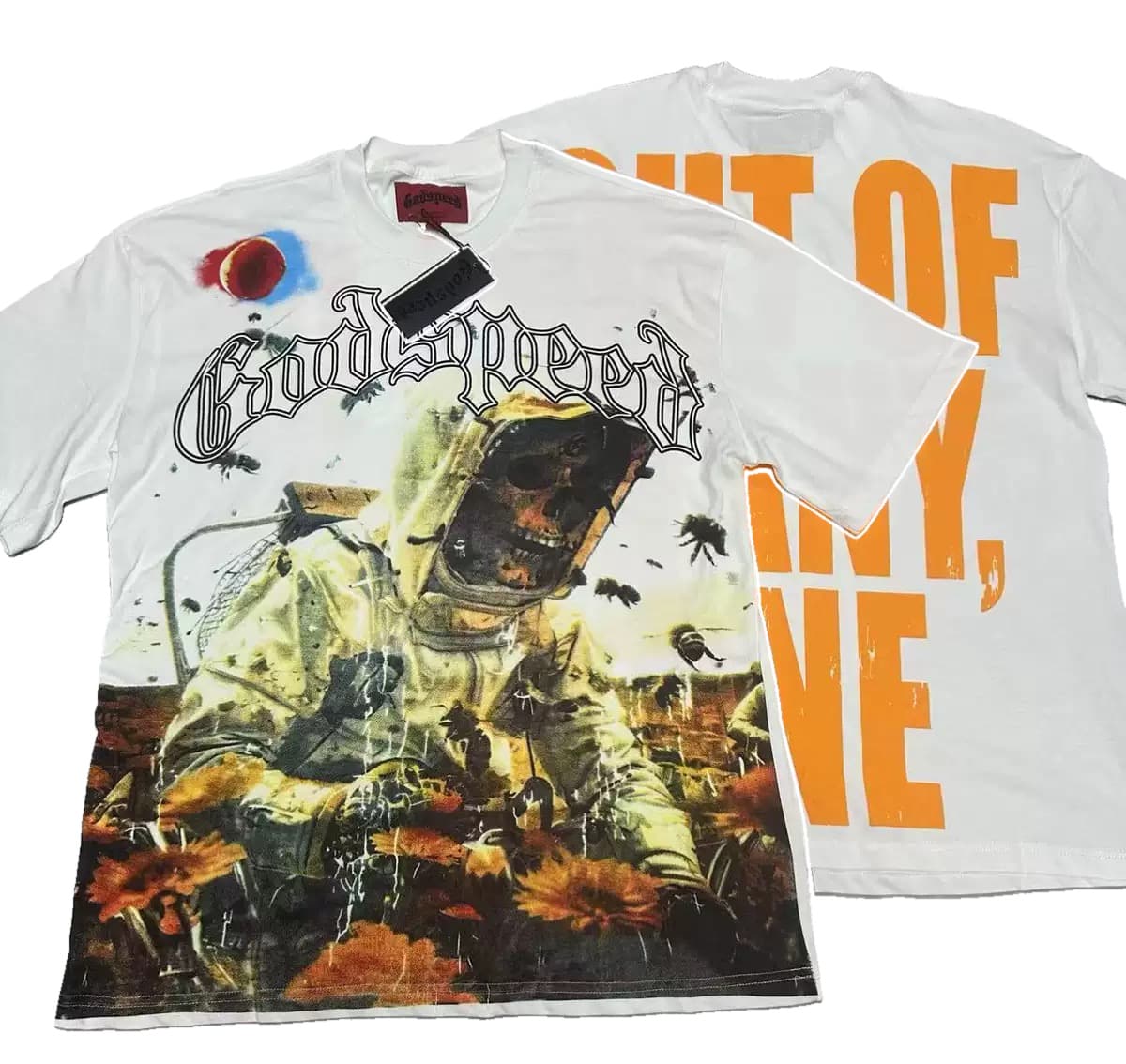 T-shirt Oversize GodSpeed - Inferno Explorer - Weiß