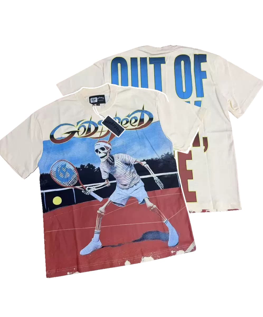 T-shirt Oversize GodSpeed - Tennis Liberty - Crema washed