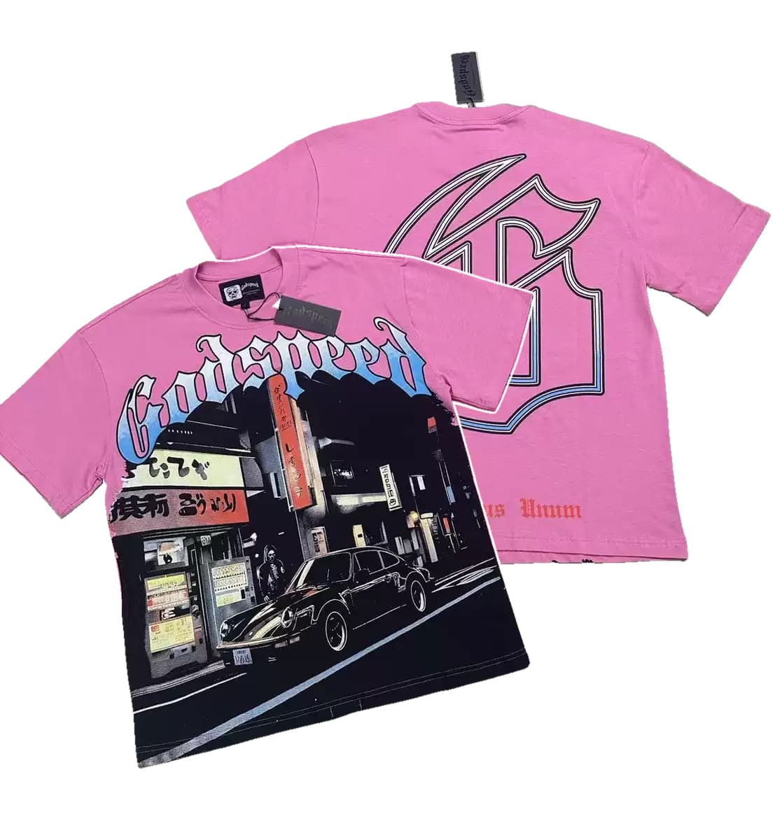 T-shirt Oversize GodSpeed - City Drive - Rosa