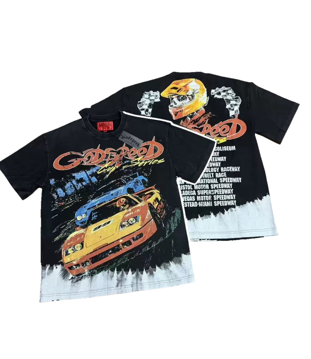 T-shirt Oversize GodSpeed - Race Team - Schwarz