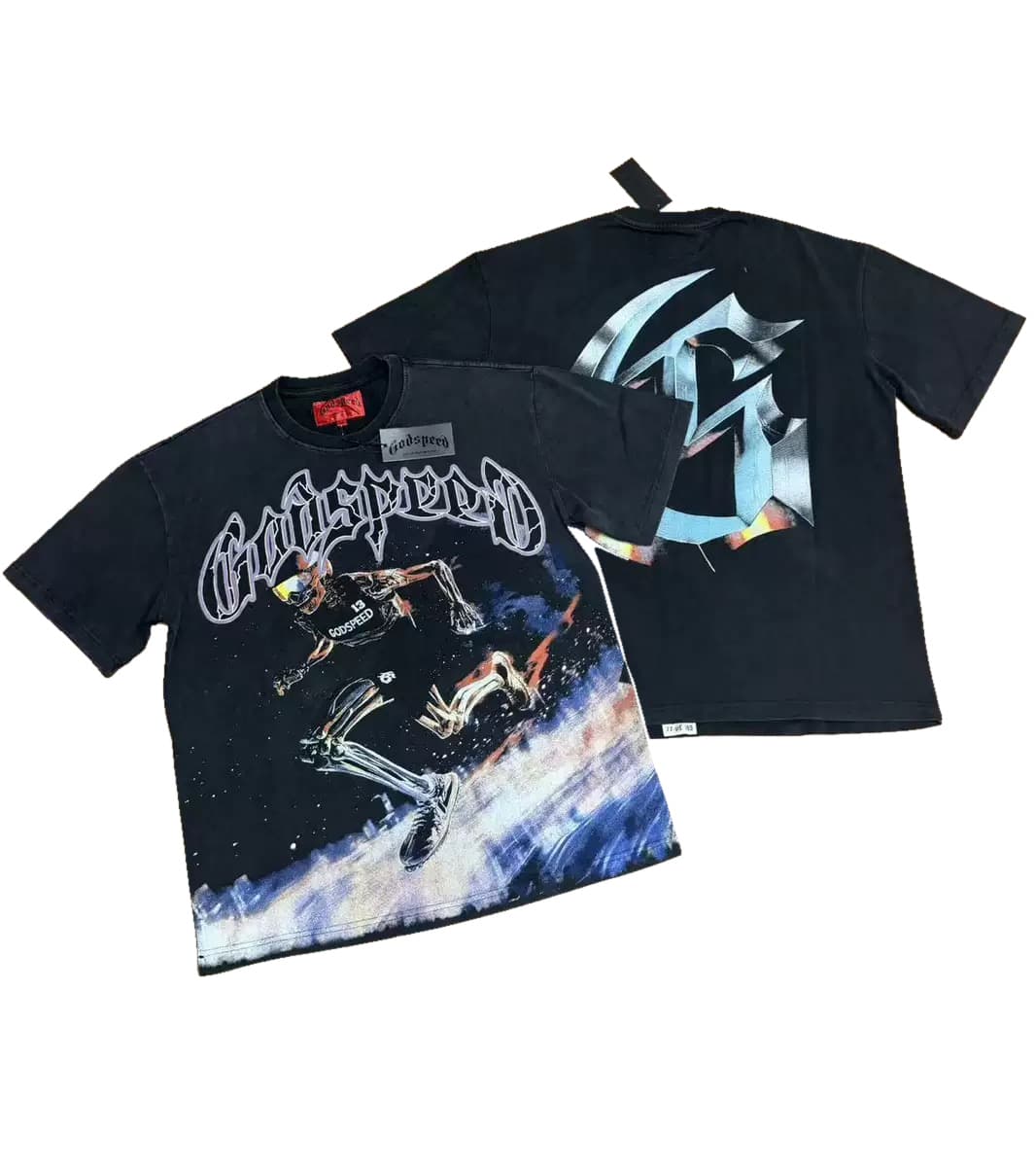 T-shirt Oversize GodSpeed - Snowboard - Schwarz