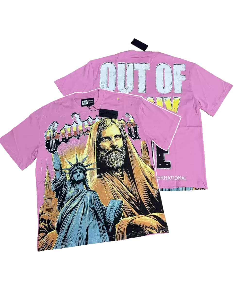 T-shirt Oversize GodSpeed - Out Of Many Liberty - Rosa