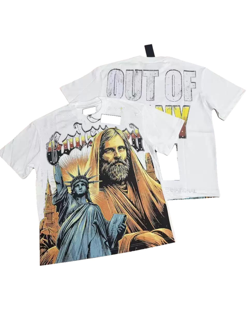 T-shirt Oversize GodSpeed - Out Of Many Liberty - Weiß