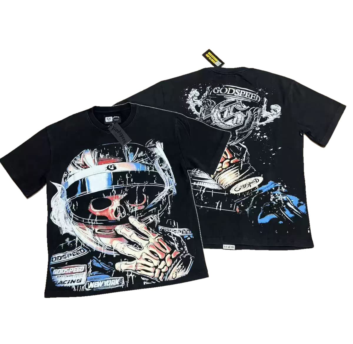 T-shirt Oversize GodSpeed - Astronaut Racer - Schwarz