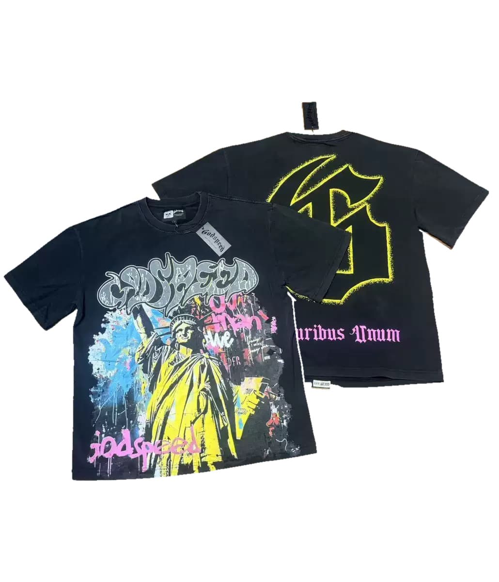 T-shirt Oversize GodSpeed - Neon Revelation - Schwarz
