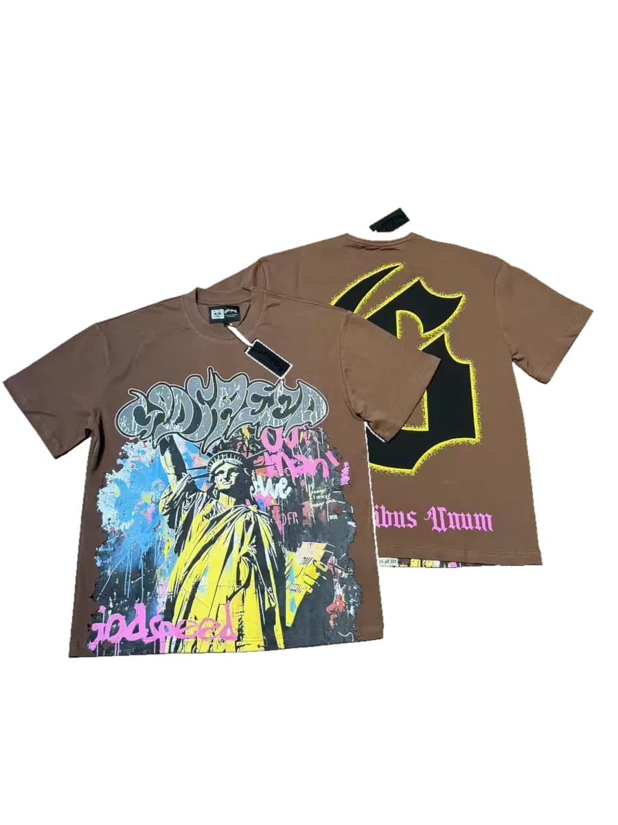 T-shirt Oversize GodSpeed - Neon Revelation - Braun