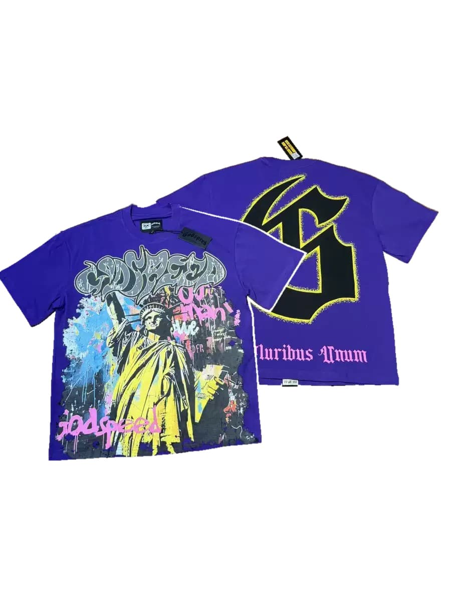 T-shirt Oversize GodSpeed - Neon Revelation - Violett