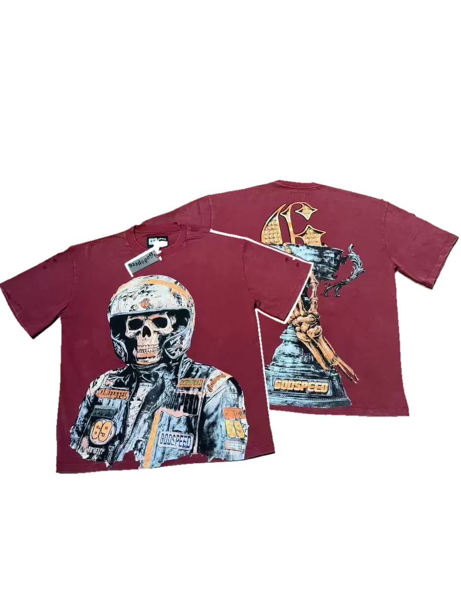 T-shirt Oversize GodSpeed - Space Helmet - Bordeaux