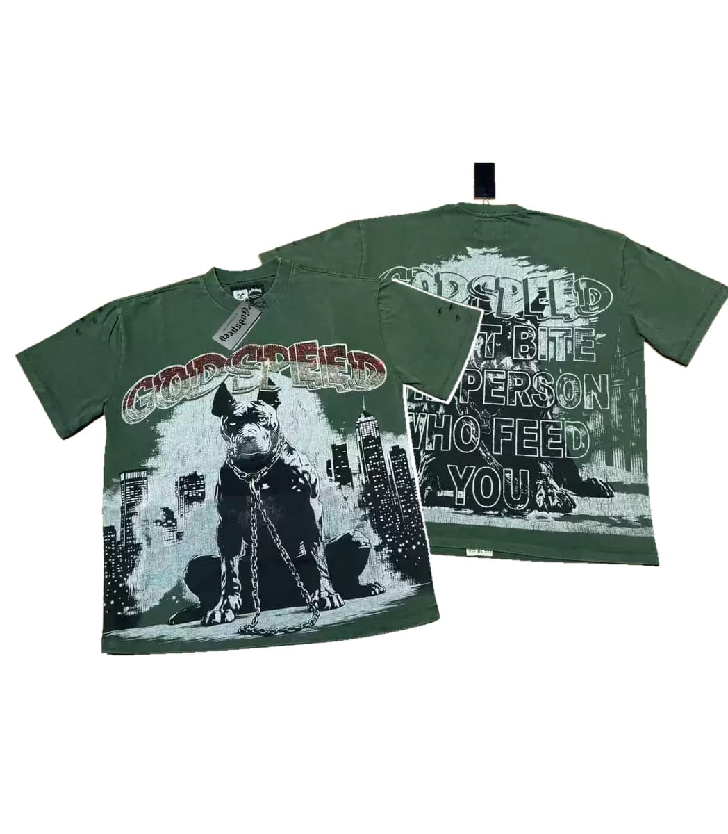 T-shirt Oversize GodSpeed - Human In Reason - Grün