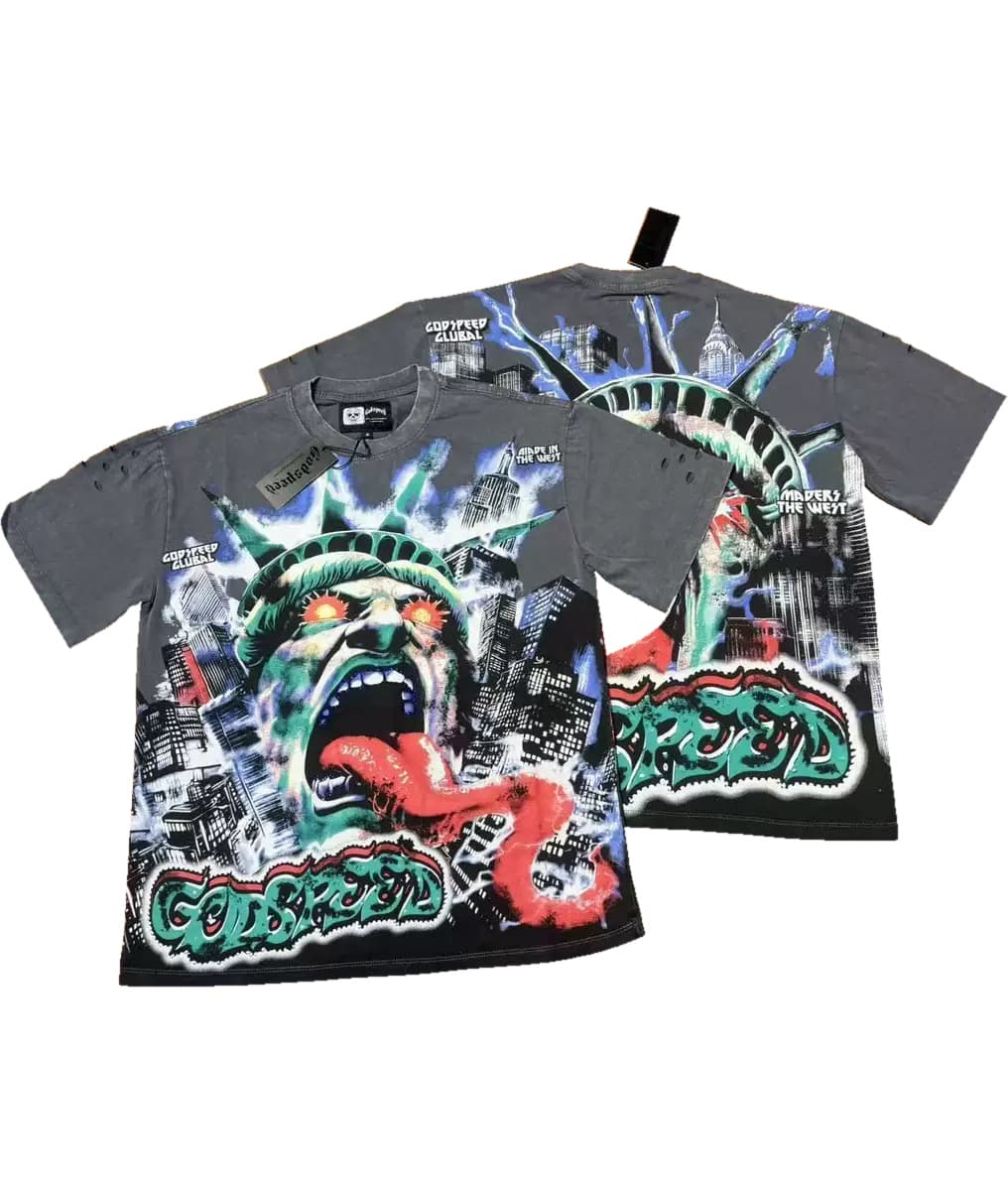 T-shirt Oversize GodSpeed - Mind Bend - Grigio