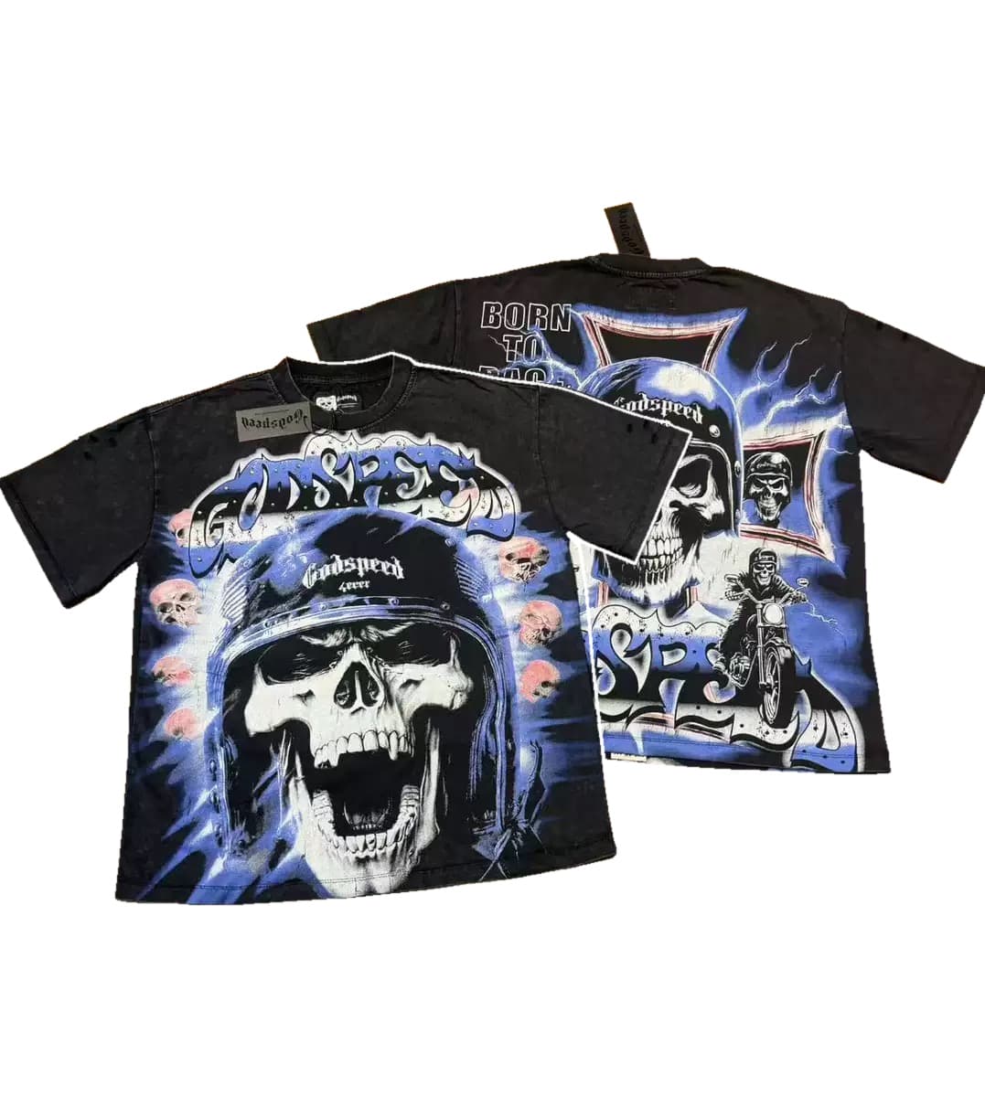 T-shirt Oversize GodSpeed - Space Reaper - Schwarz