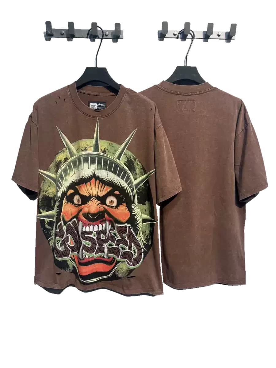 T-shirt Oversize GodSpeed - Liberty Monster - Braun
