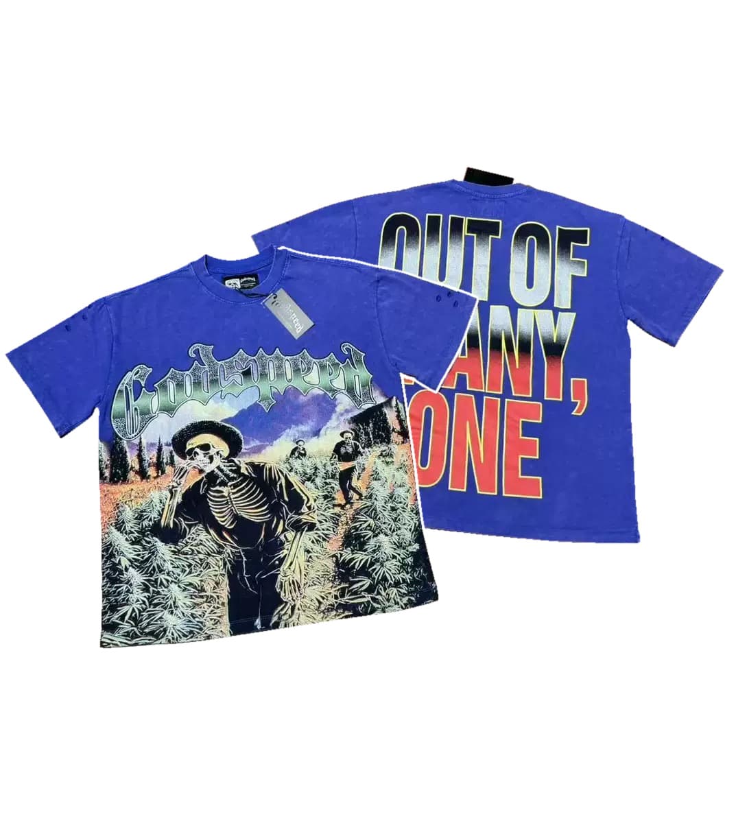 T-shirt Oversize GodSpeed - Out Of Many Rider - Blau