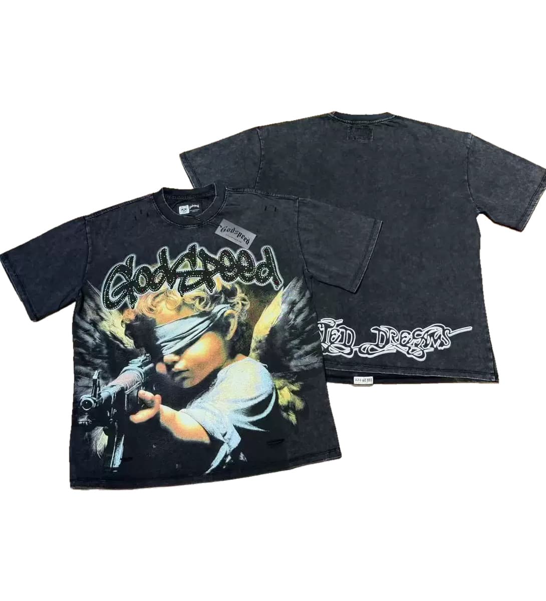 T-shirt Oversize GodSpeed - Divine Vision - Schwarz