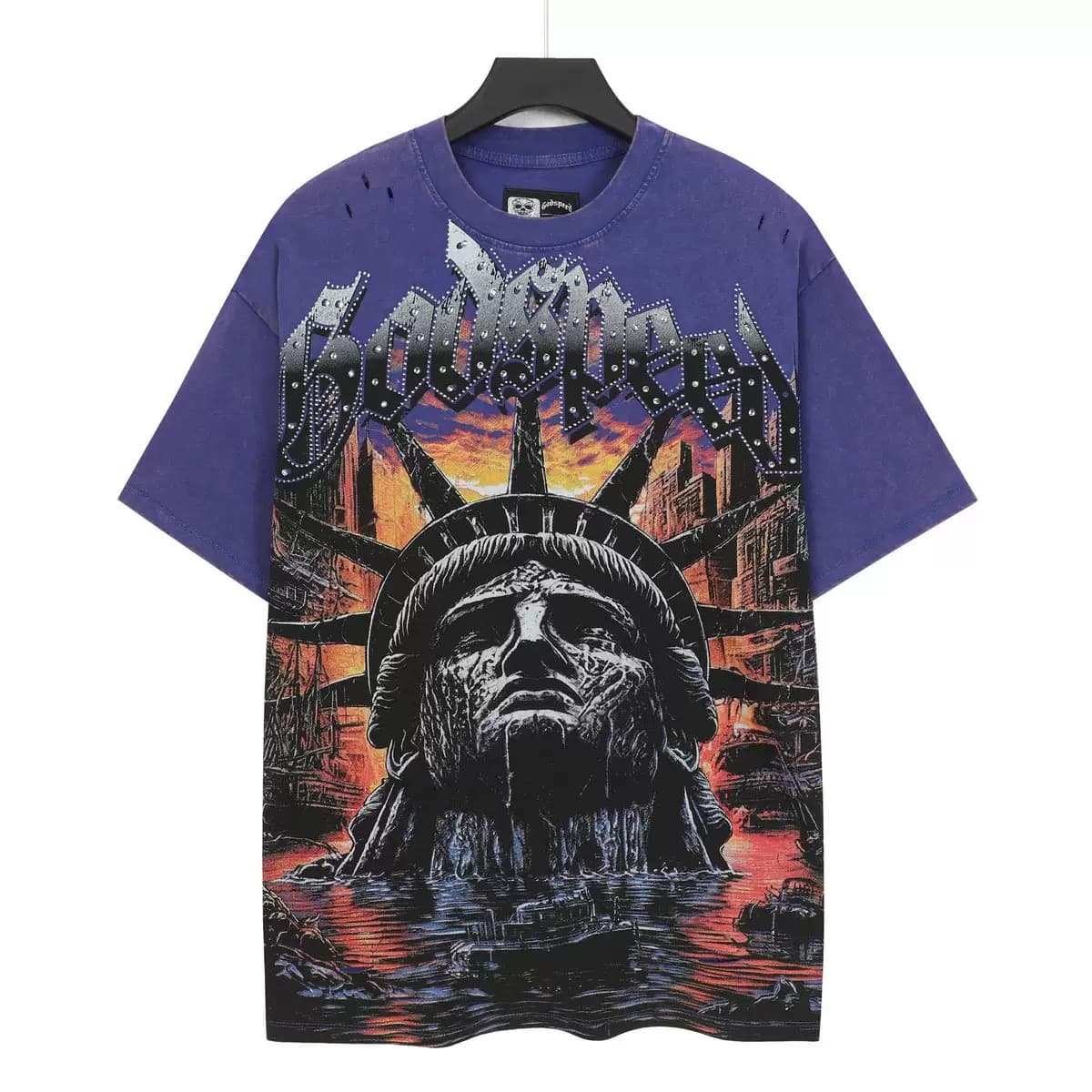 T-shirt Oversize GodSpeed - Statue Crown - Violett