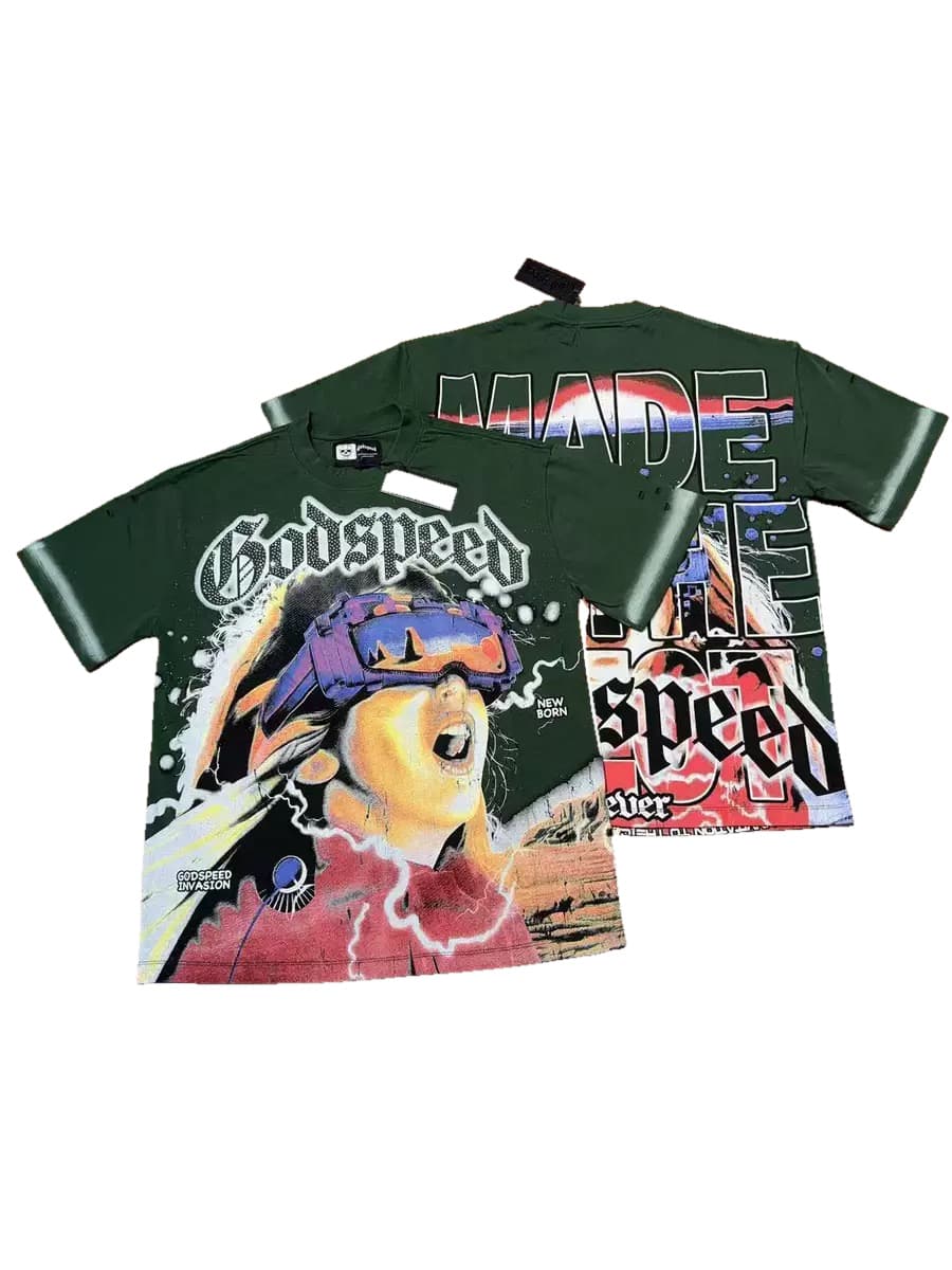 T-shirt Oversize GodSpeed - Made For Football - Grün