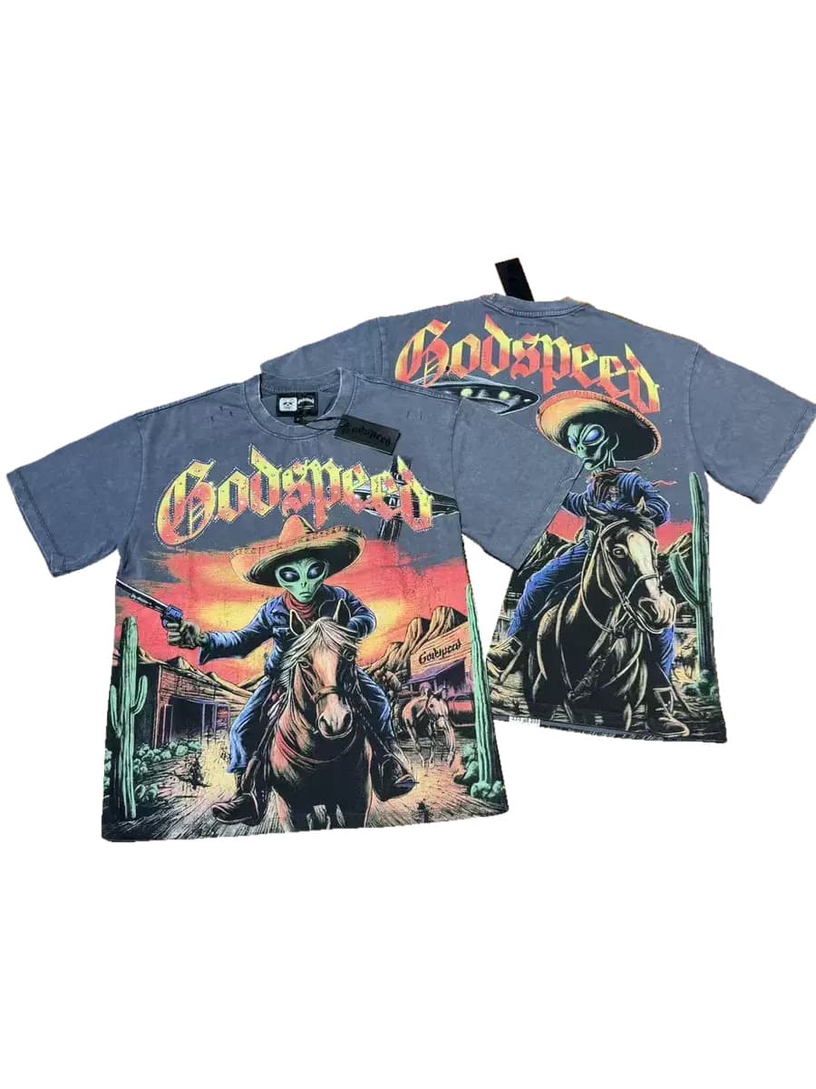 T-shirt Oversize GodSpeed - Desert Rider - Ardesia
