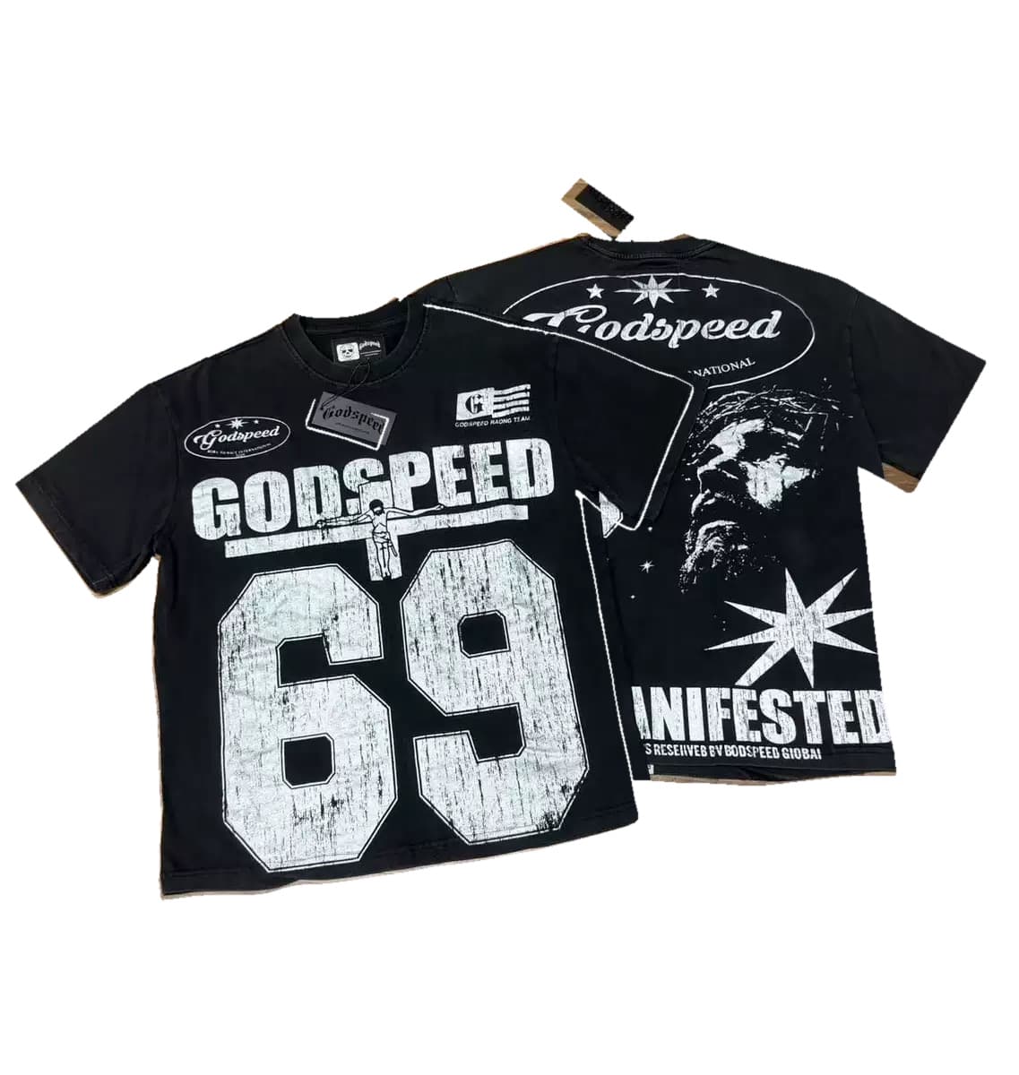 T-shirt Oversize GodSpeed - Infested 69 - Schwarz