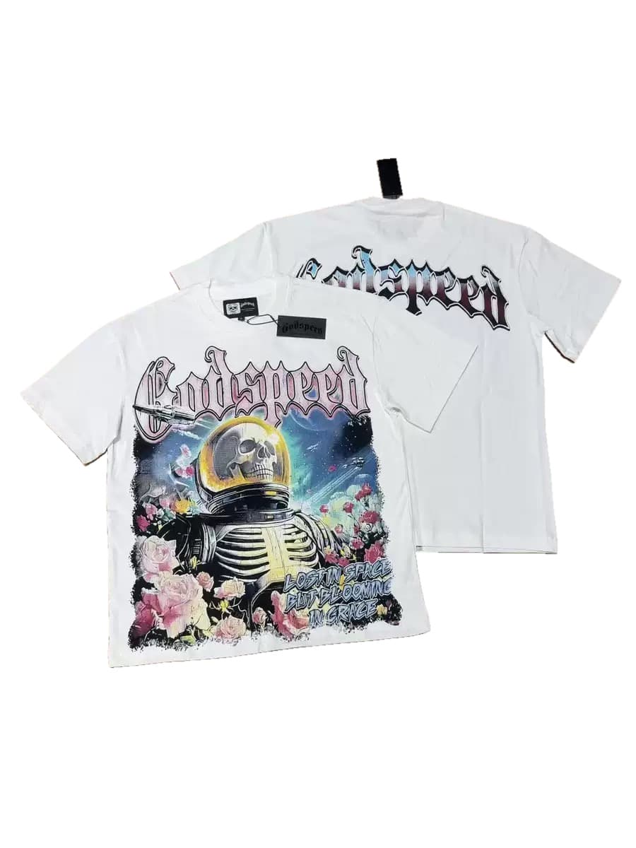 T-shirt Oversize GodSpeed - Cosmic Explorer - Weiß