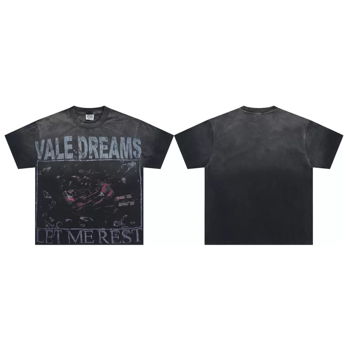 T-shirt Oversize Valley - Let Me Rest - Schwarz