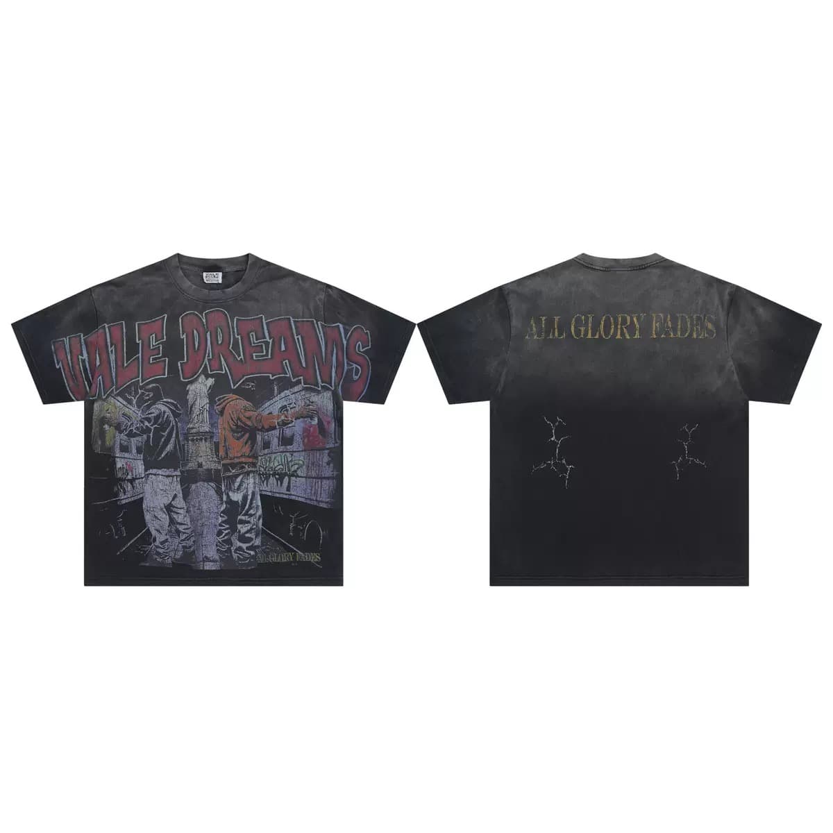 T-shirt Oversize Valley - Dreams Gathering - Schwarz