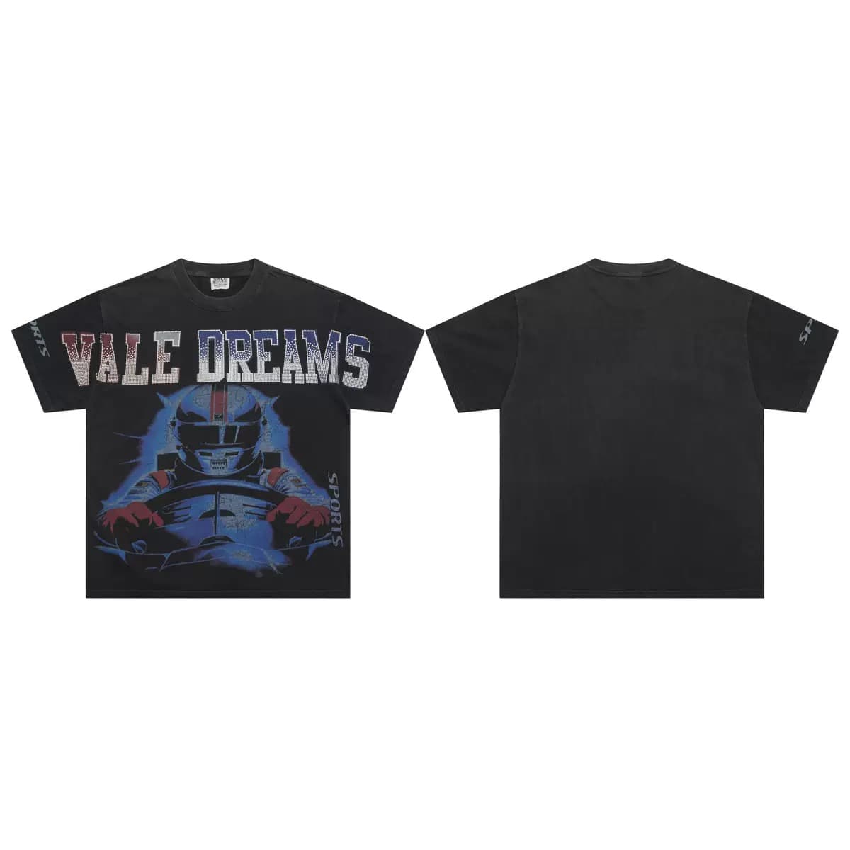 T-shirt Oversize Valley - Valley Dreams Racer - Schwarz