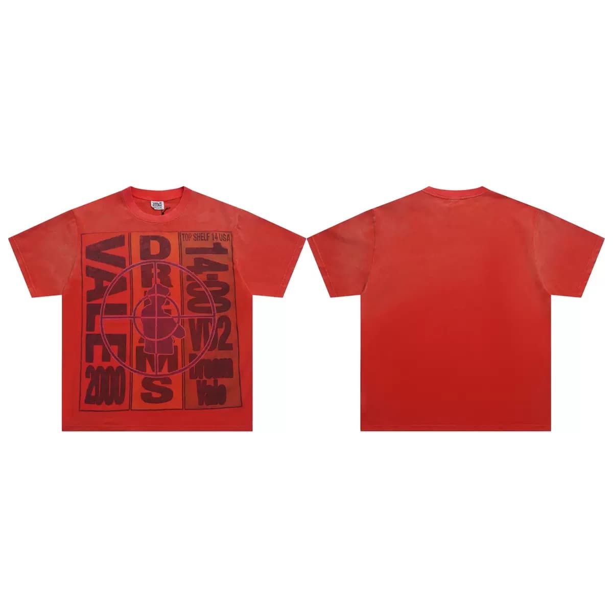 T-shirt Oversize Valley - Valley Dreams Typography - Rot