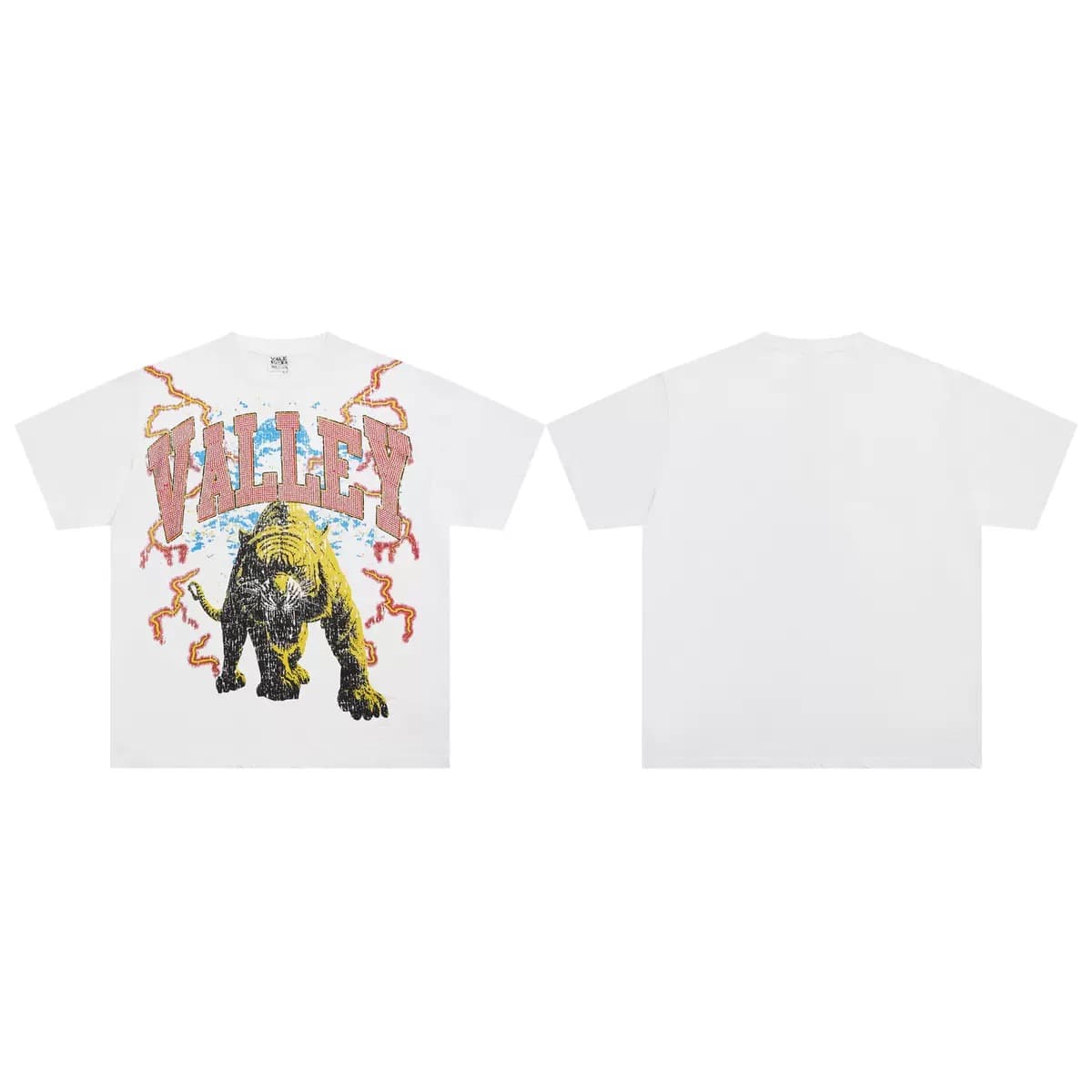 T-shirt Oversize Valley - Dogs Of War Tiger - Weiß
