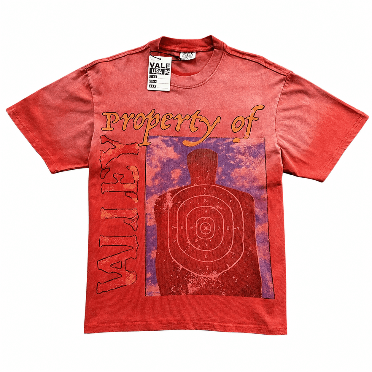 T-shirt Oversize Valley - Target Silhouette - Rot
