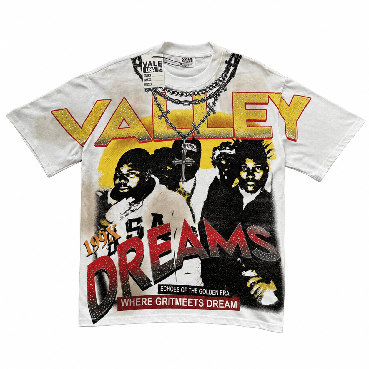 T-shirt Oversize Valley - Grit Portrait - Weiß