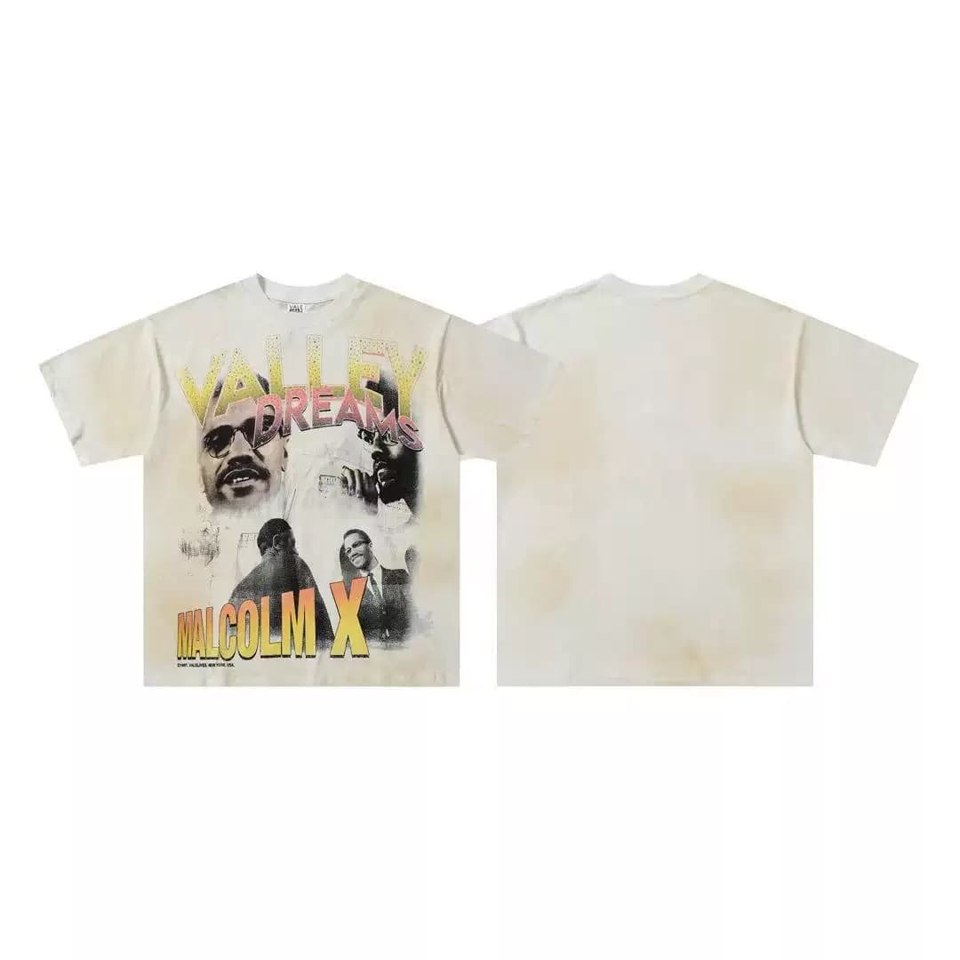 T-shirt Oversize Valley - Malcolm Portrait - Crema
