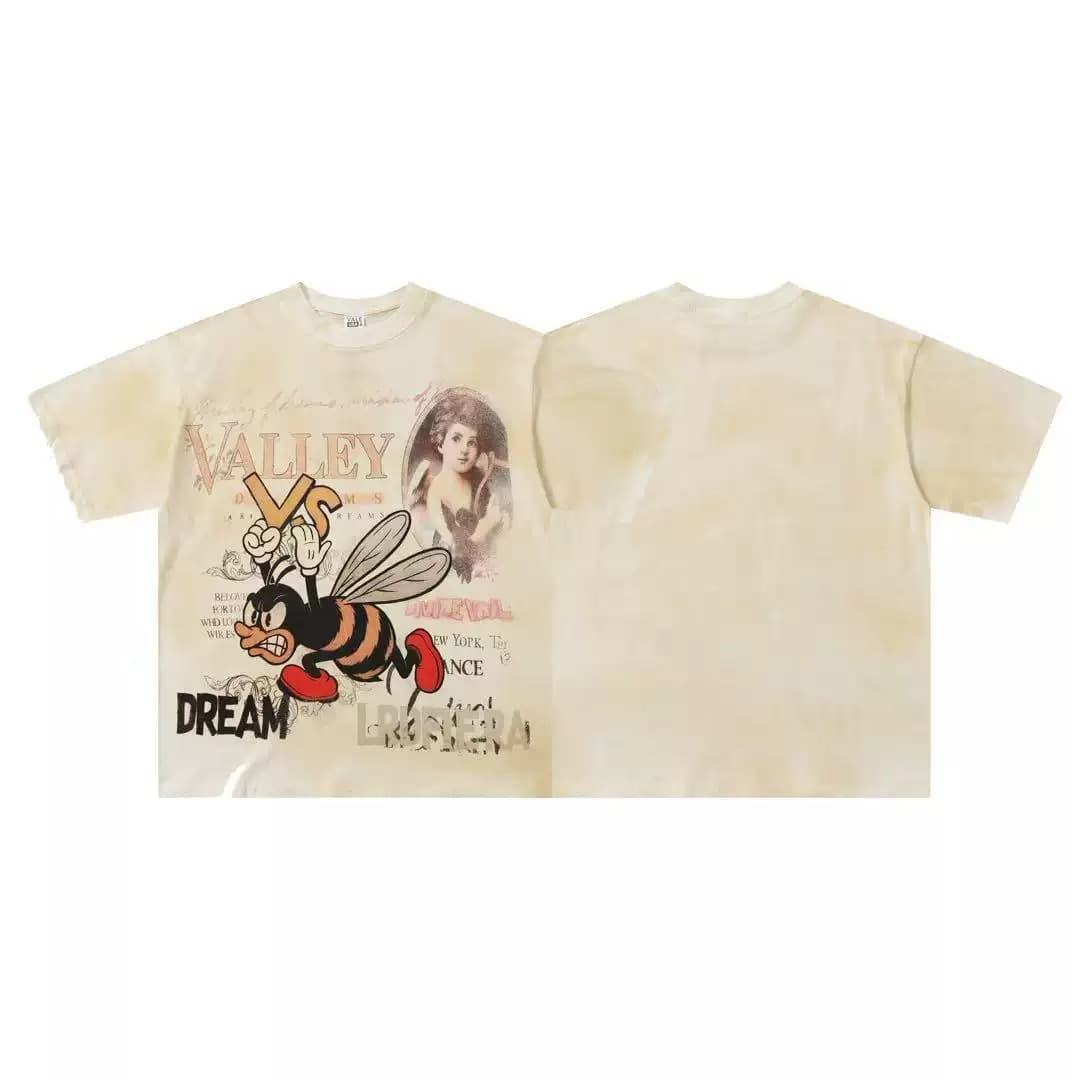 T-shirt Oversize Valley - Valley Dreams Retro Diva - Crema