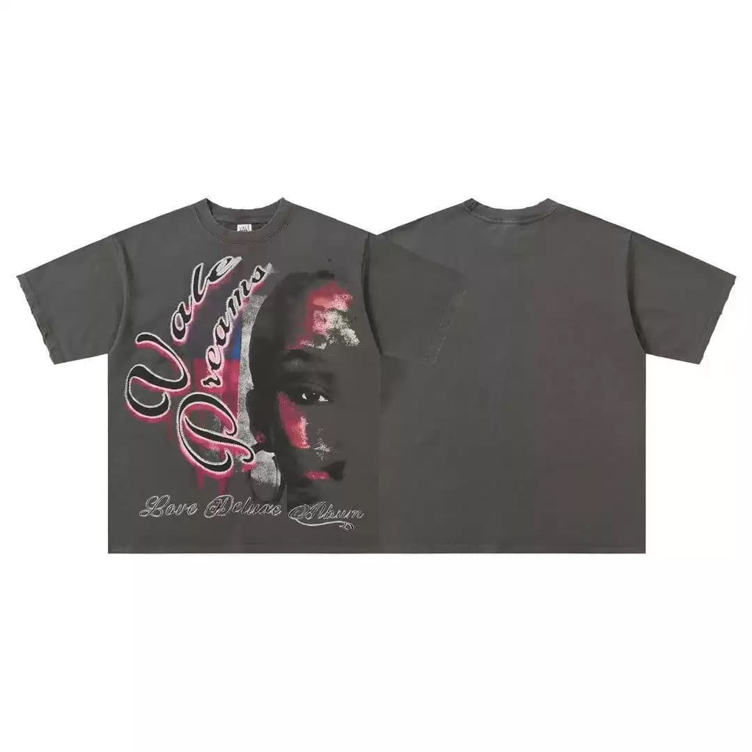 T-shirt Oversize Valley - Valley Street Portrait - Grigio